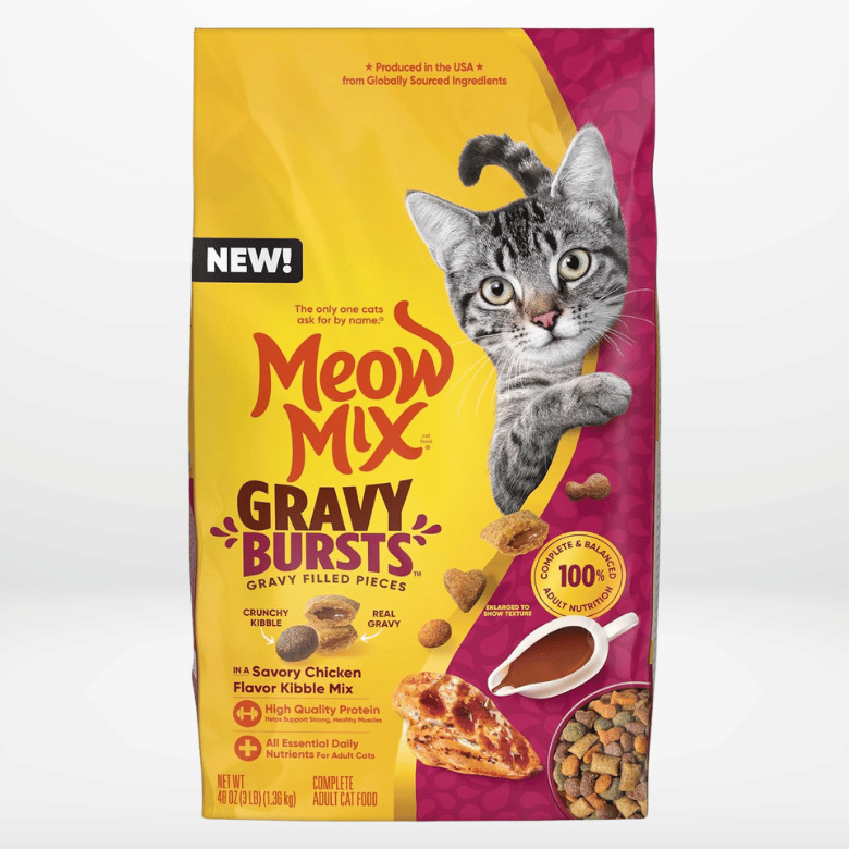 Meow Mix Gravy Bursts Dry Cat Food 3LB